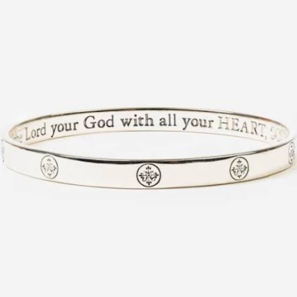 The Greatest Love Deuteronomy 6:5 Bangle in Silver